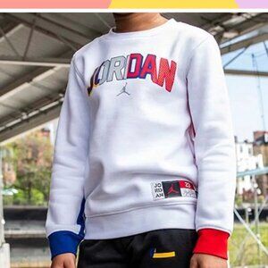 NIKE Air Jordan 23 Varsity Splice Crewneck Sweatshirt Youth Large 12-13 Yrs